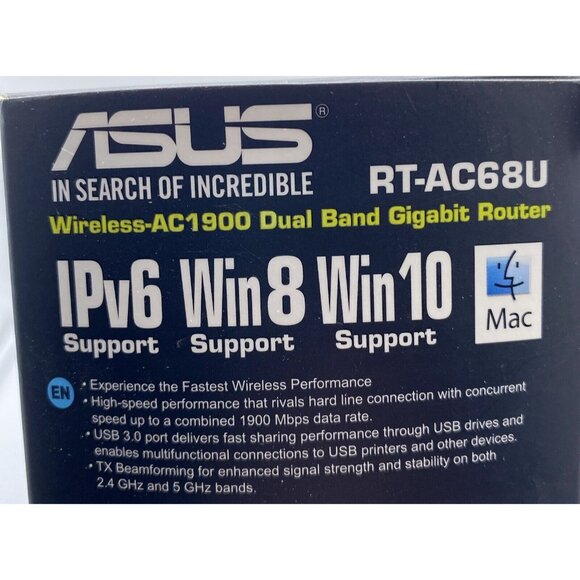 Asus RT-AC68U Dual Band AC1900 Wireless Wi-Fi Gigabit Internet Router With Box - Picture 3 of 13